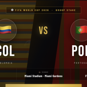 Colombia ๐จ๐ด vs Portugal ๐ต๐น Tickets